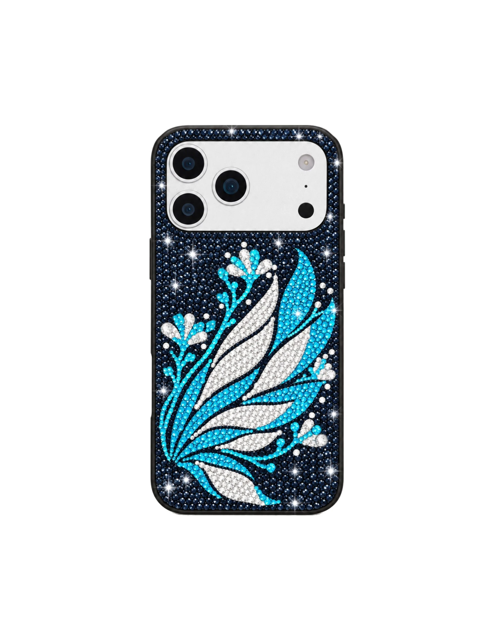 JW PEI Artificial Crystal Floral Pattern Phone Case in Navy JW PEI Artificial Crystal Floral Pattern Phone Case in Navy | Phone Cases | Luxury Shoes
