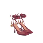 JW PEI Astrid Calla Lily Lace-Up Mesh Pumps in Burgundy JW PEI Astrid Calla Lily Lace-Up Mesh Pumps in Burgundy | Heels | Luxury Shoes