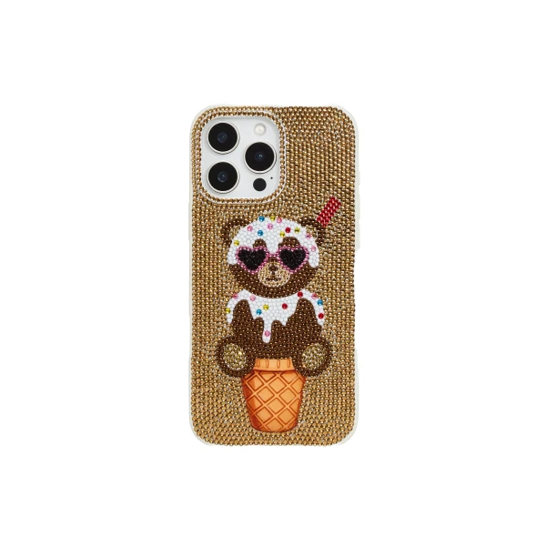 JW PEI Bear Ice Cream Cone Phone Case in Gold | Phone Cases | Luxury Shoes 