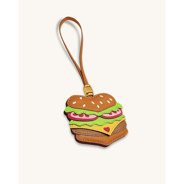 JW PEI Burger Bag Charm in Brown | Bag Charms | Luxury Shoes 