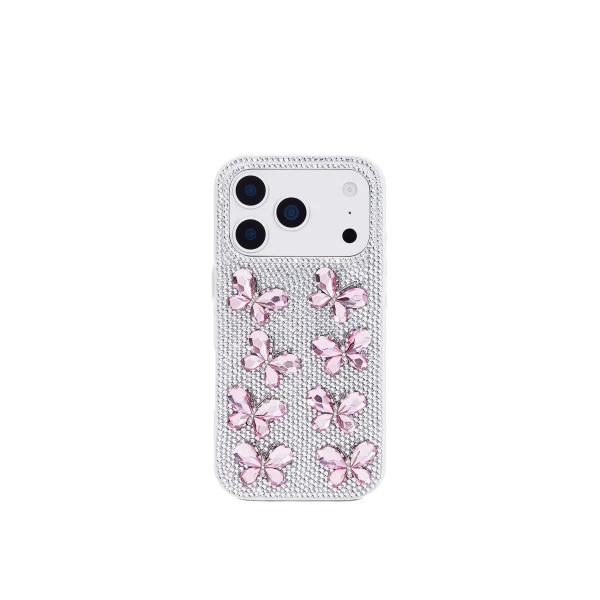 JW PEI Butterfly Crystal Phone Case in White | Phone Cases | Luxury Shoes 
