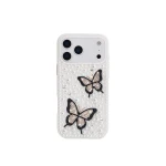 JW PEI Butterfly Pearl Embellished Phone Case in White | Phone Cases | Luxury Shoes 