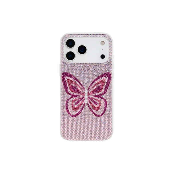 JW PEI Butterfly Rhinestone Phone Case in Pink | Phone Cases | Luxury Shoes 