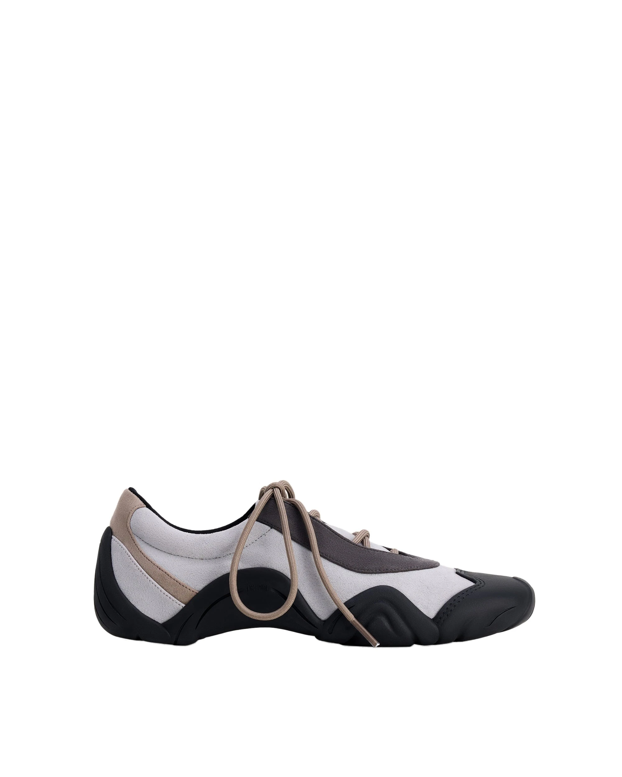 JW PEI Caitlin Faux Suede Lace-up Ballerina Sneakers in Grey Mix JW PEI Caitlin Faux Suede Lace-up Ballerina Sneakers in Grey Mix | Sneakers | Luxury Shoes