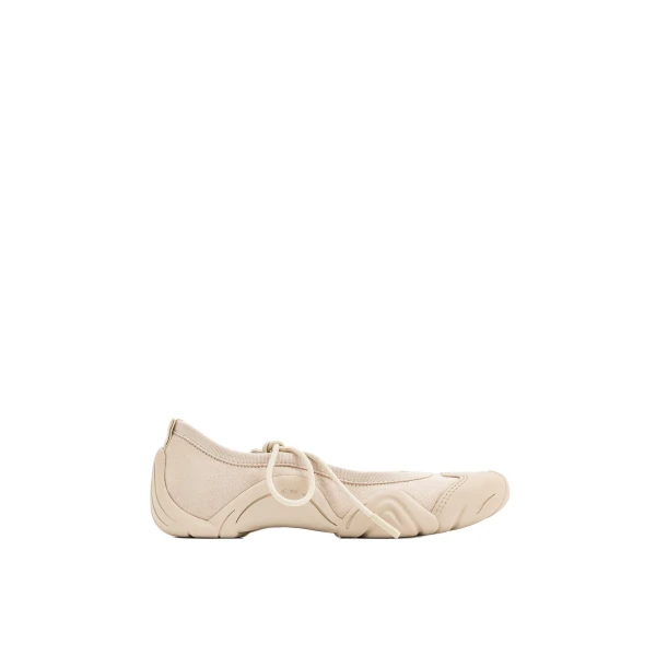 JW PEI Caitlin Lace-up Ballerina Sneakers in Beige | Sneakers | Luxury Shoes 