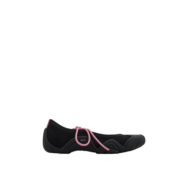 JW PEI Caitlin Lace-up Ballerina Sneakers in Black | Sneakers | Luxury Shoes 