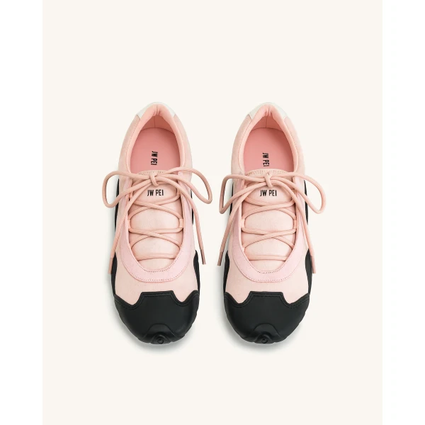 JW PEI Caitlin Lace-up Ballerina Sneakers in Pink | Sneakers | Luxury Shoes 