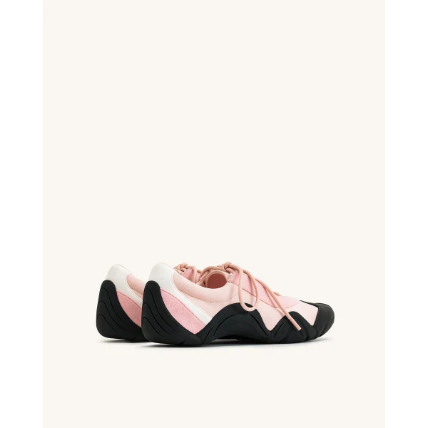 JW PEI Caitlin Lace-up Ballerina Sneakers in Pink | Sneakers | Luxury Shoes 