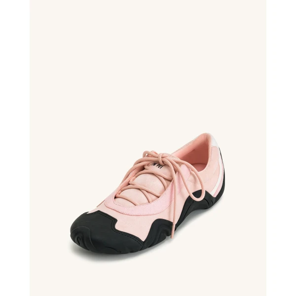 JW PEI Caitlin Lace-up Ballerina Sneakers in Pink | Sneakers | Luxury Shoes 