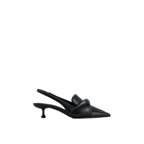 JW PEI Carla Soft Padded Kitten Heel Pumps in Black | Heels | Luxury Shoes 