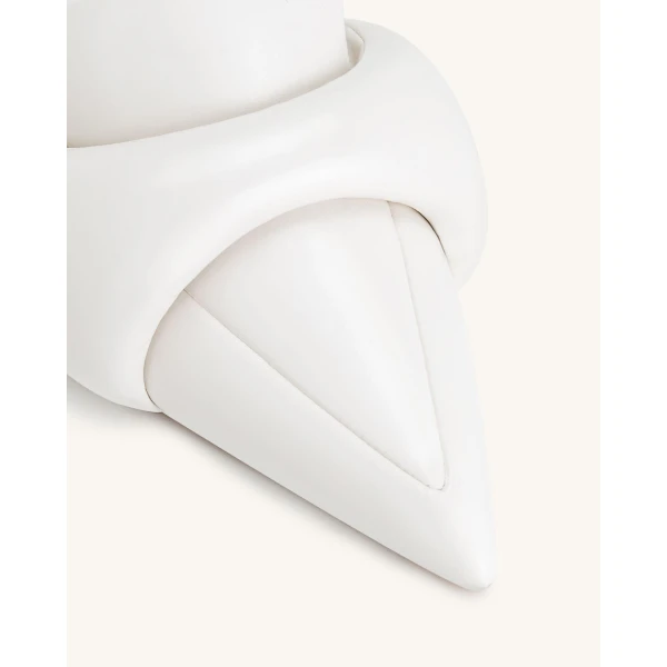 JW PEI Carla Soft Padded Kitten Heel Pumps in White | Heels | Luxury Shoes 