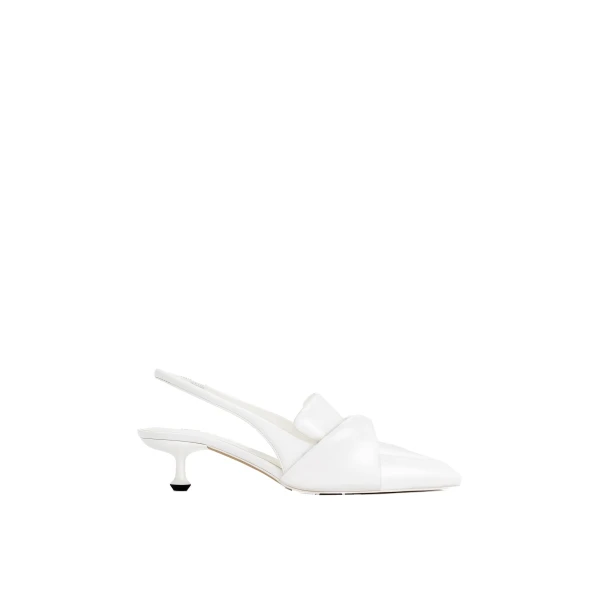 Carla Soft Padded Kitten Heel Pumps in White