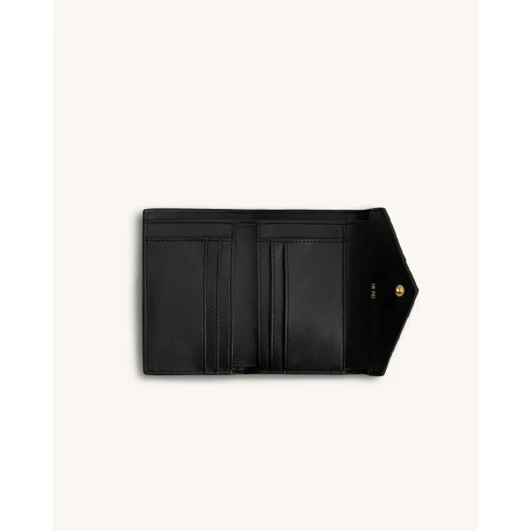 JW PEI Celeste Woven Textured Envelope Wallet in Black | Wallets & Purses | Luxury Shoes 