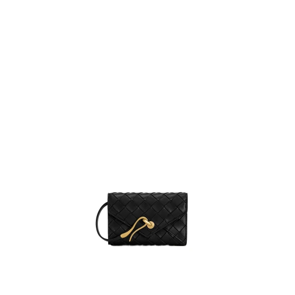 JW PEI Celeste Woven Textured Envelope Wallet in Black | Wallets & Purses | Luxury Shoes 