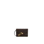 JW PEI Celeste Woven Textured Envelope Wallet in Chocolate | Wallets & Purses | Luxury Shoes 