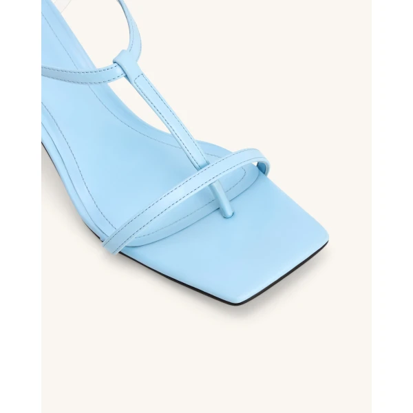 JW PEI Charlotte Strappy Heels with Spherical Heel in Sky Blue | Heels | Luxury Shoes 