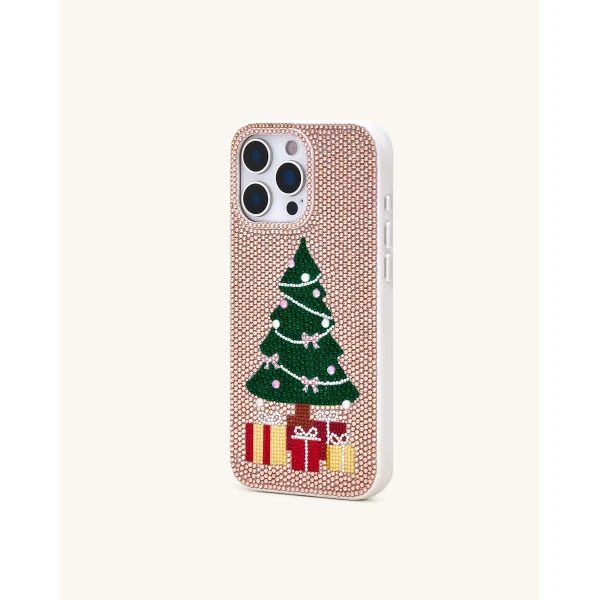 JW PEI Christmas Tree Bling Phone Case in Gold | Phone Cases | Luxury Shoes 
