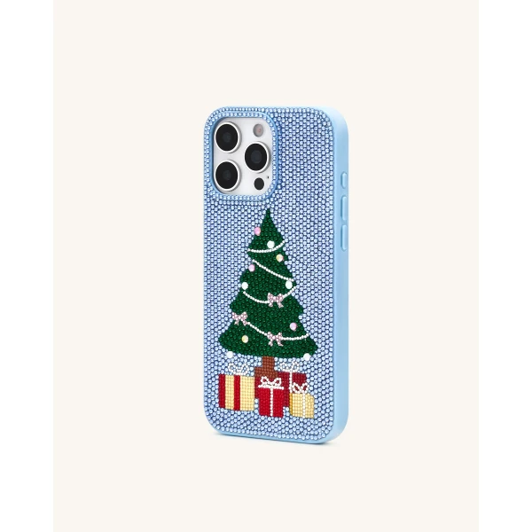 JW PEI Christmas Tree Bling Phone Case in Light Blue | Phone Cases | Luxury Shoes 