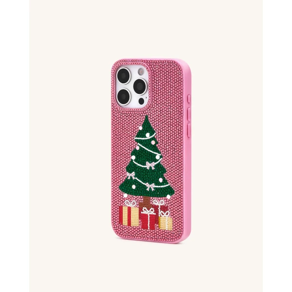 JW PEI Christmas Tree Bling Phone Case in Pink | Phone Cases | Luxury Shoes 