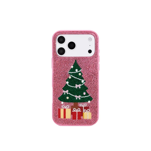 JW PEI Christmas Tree Bling Phone Case in Pink | Phone Cases | Luxury Shoes 