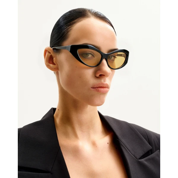 JW PEI Clarissa Cateye Sunglasses in Black | Sunglasses | Luxury Shoes 
