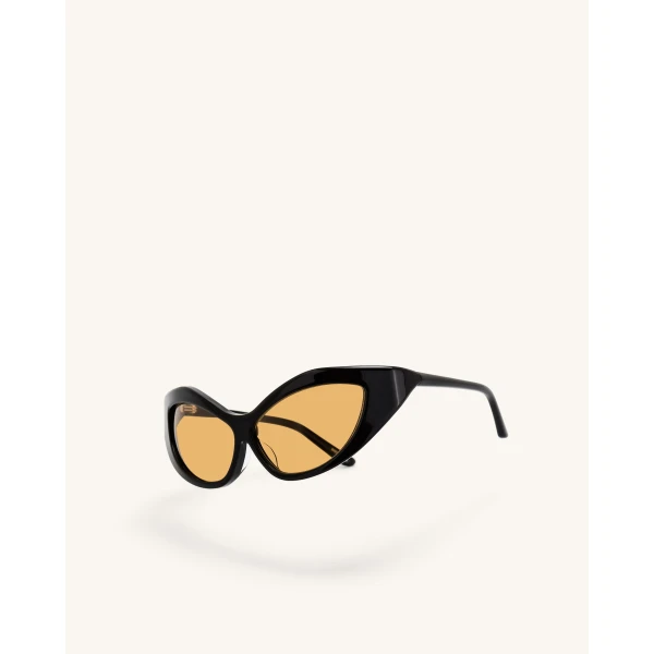 JW PEI Clarissa Cateye Sunglasses in Black | Sunglasses | Luxury Shoes 