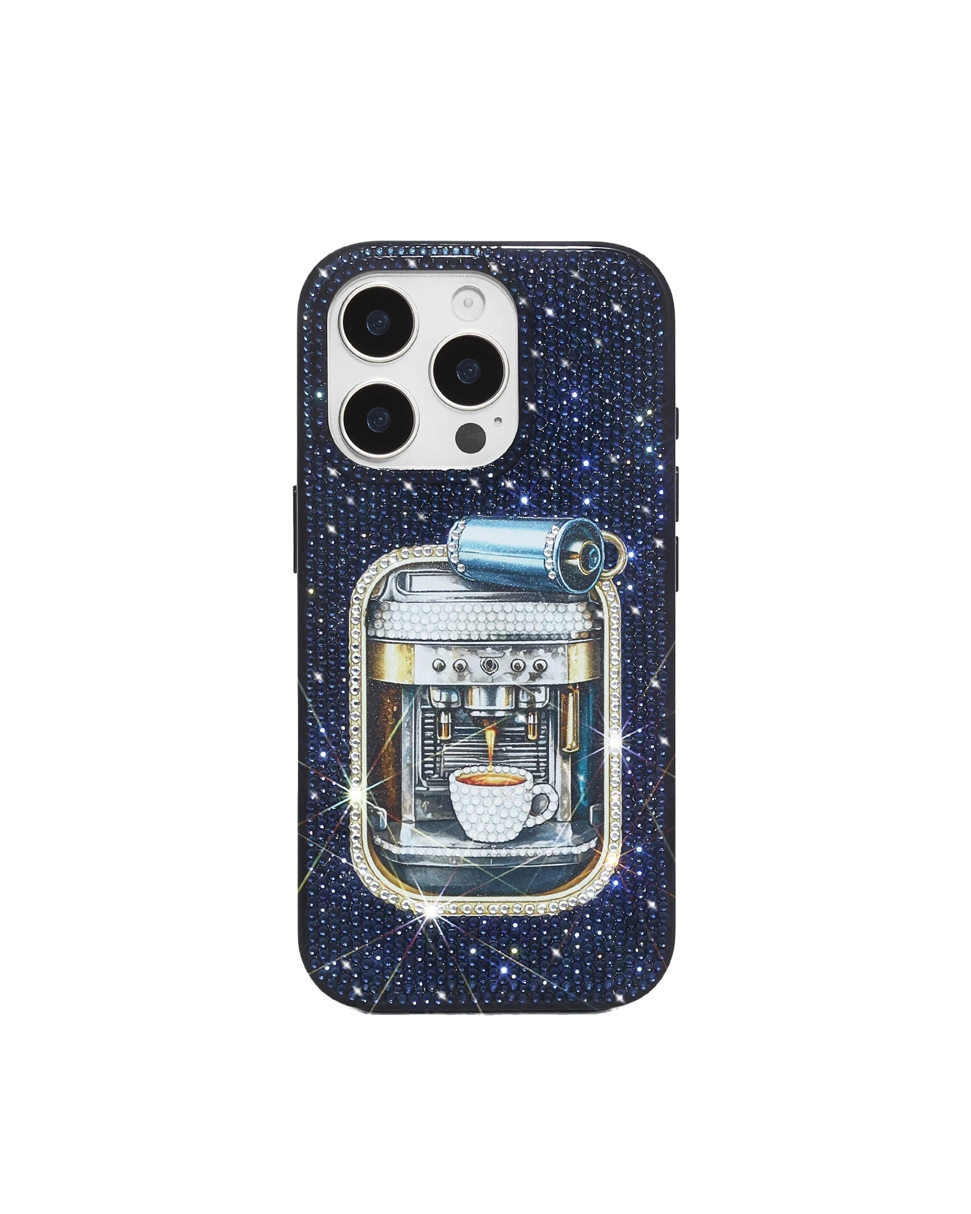 JW PEI Coffee Tin Artificial Crystal Phone Case in Blue JW PEI Coffee Tin Artificial Crystal Phone Case in Blue | Phone Cases | Luxury Shoes