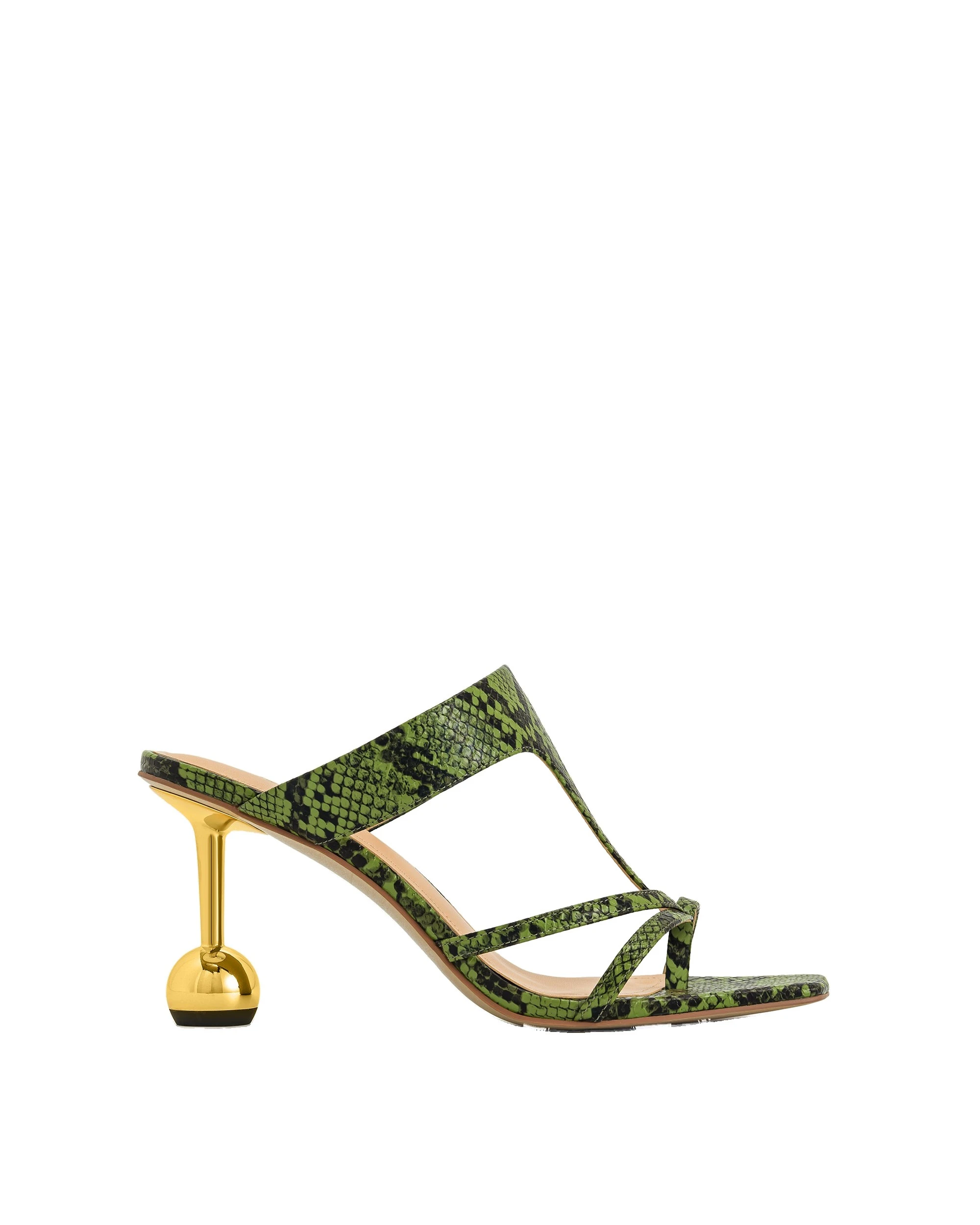 JW PEI Cora Snakeskin Heeled Flip-Flops in Green JW PEI Cora Snakeskin Heeled Flip-Flops in Green | Sandals | Luxury Shoes
