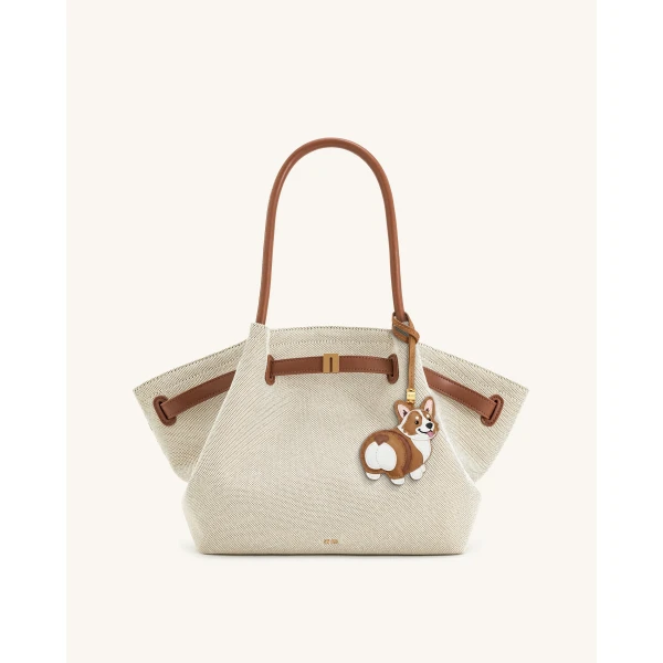 JW PEI Corgi Bag Charm in Tan Multi | Bag Charms | Luxury Shoes 
