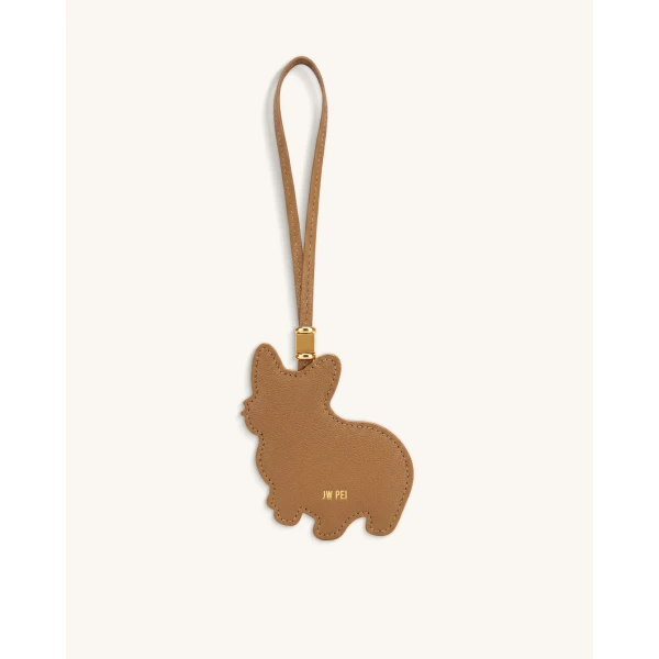 JW PEI Corgi Bag Charm in Tan Multi | Bag Charms | Luxury Shoes 
