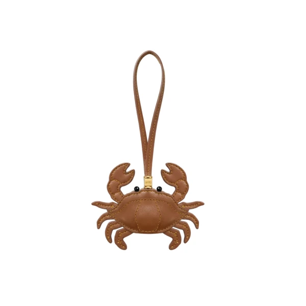 Crab Bag Charm in Brown