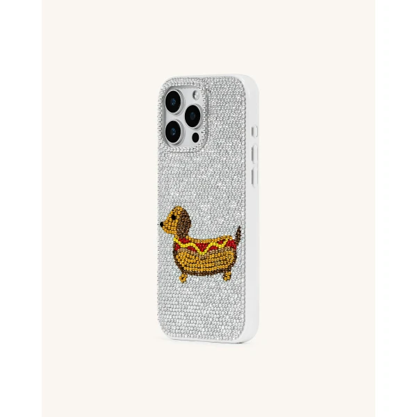 JW PEI Dachshund Hot Dog Phone Case in White | Phone Cases | Luxury Shoes 