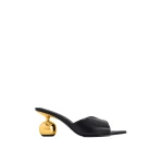 JW PEI Ellie Sphere Heel Mules in Black | Mules | Luxury Shoes 