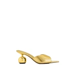 JW PEI Ellie Sphere Heel Mules in Gold | Mules | Luxury Shoes 