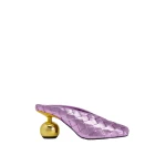 JW PEI Ellie Woven Square-Toe Mule Heels in Purple JW PEI Ellie Woven Square-Toe Mule Heels in Purple | Mules | Luxury Shoes