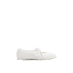 JW PEI Erika Topstitching lace-up Ballet Flats in White JW PEI Erika Topstitching lace-up Ballet Flats in White | Flats | Luxury Shoes