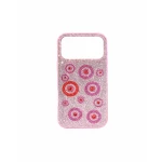 JW PEI Evil Eye Artificial Crystal Embellished Phone Case in Pink | Phone Cases | Luxury Shoes 