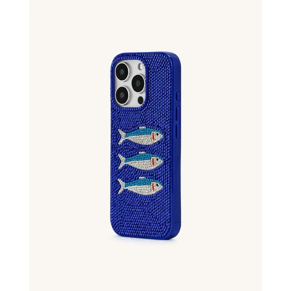 JW PEI Fish Pattern Phone Case in Blue/White | Phone Cases | Luxury Shoes 