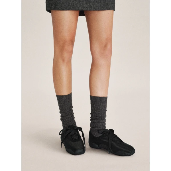 JW PEI Flavia Ballerina Sneakers in Black | Sneakers | Luxury Shoes 