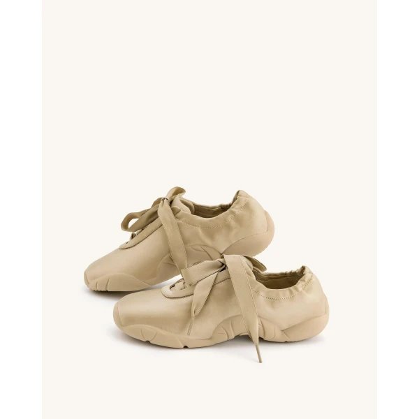 JW PEI Flavia Ballerina Sneakers in Brown | Sneakers | Luxury Shoes 