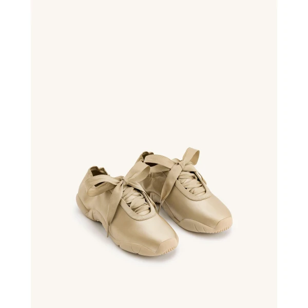 JW PEI Flavia Ballerina Sneakers in Brown | Sneakers | Luxury Shoes 