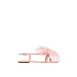 JW PEI Fluffy Flats Sandals in Pink Beige | Sandals | Luxury Shoes 