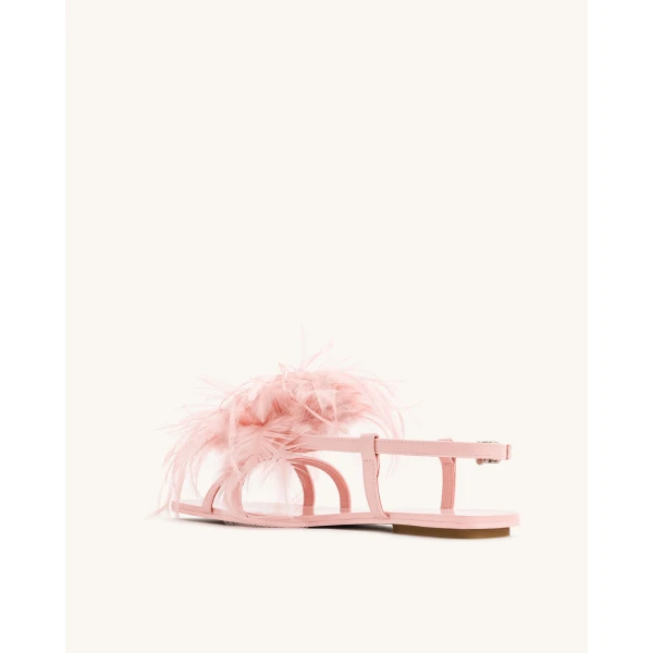 JW PEI Fluffy Flats Sandals in Pink Beige | Sandals | Luxury Shoes 