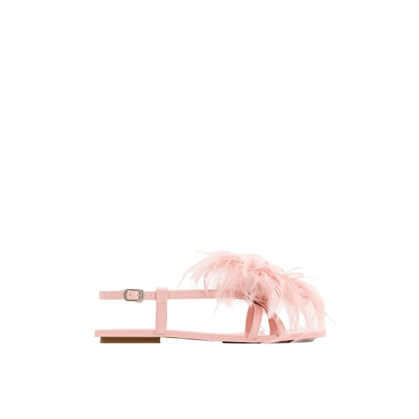 JW PEI Fluffy Flats Sandals in Pink Beige | Sandals | Luxury Shoes 