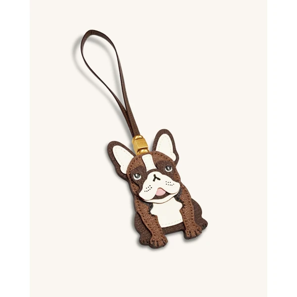 JW PEI French Bulldog Bag Charm in Brown | Bag Charms | Luxury Shoes 