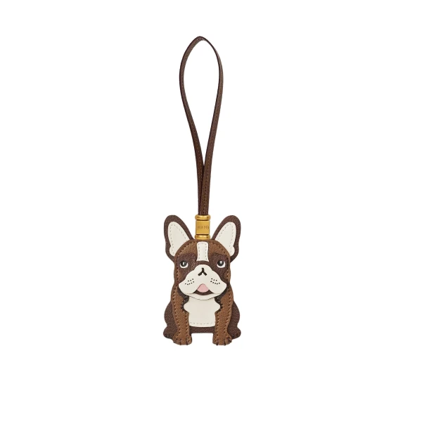 JW PEI French Bulldog Bag Charm in Brown | Bag Charms | Luxury Shoes 