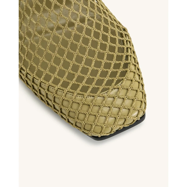 JW PEI Genesis Heeled Sandals in Olive Green | Sandals | Luxury Shoes 