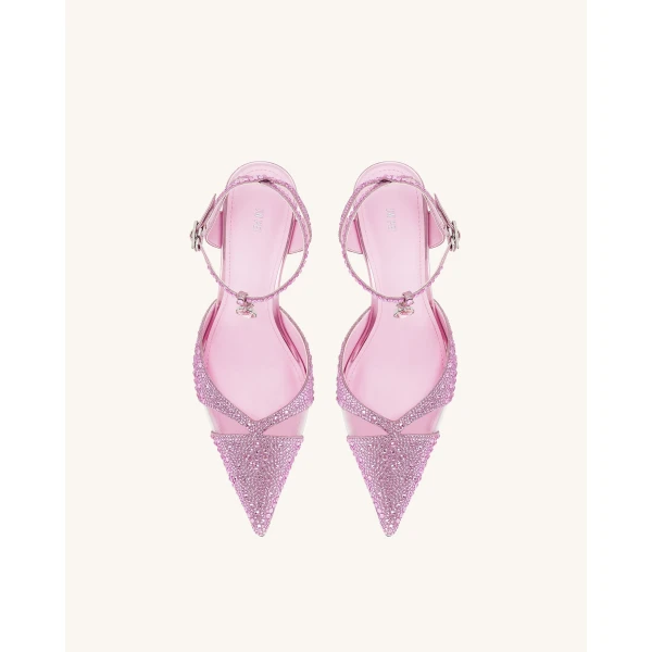 JW PEI Haidi Artificial Crystal Pumps in Pink | Heels | Luxury Shoes 