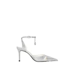 JW PEI Haidi Artificial Crystal Pumps in Silver | Heels | Luxury Shoes 