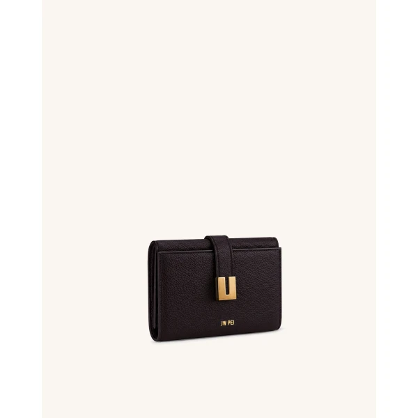 JW PEI Hana Hardware Wallet in Dark Brown | Wallets & Purses | Luxury Shoes 